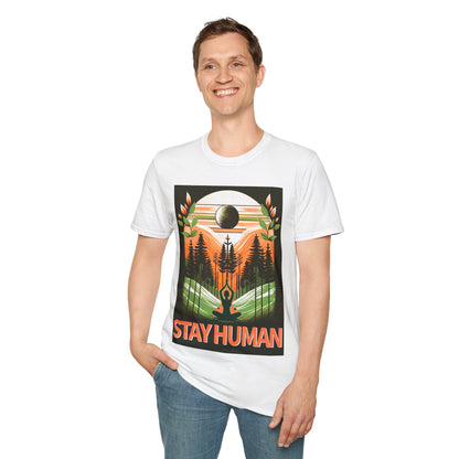 Stay Human - Praying Unisex Softstyle T-Shirt