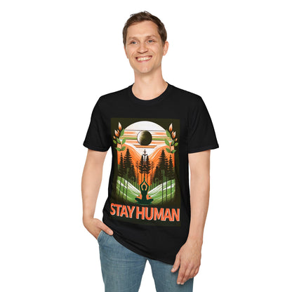 Stay Human - Praying Unisex Softstyle T-Shirt