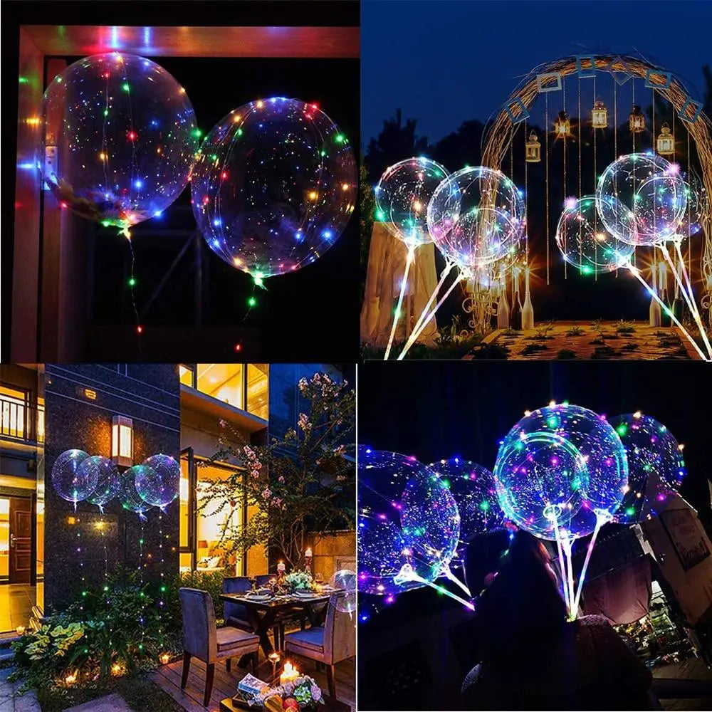 10 Packs LED Light Up Balloons Decoration Indoor or Outdoor Birthday  Wedding New Year Party Christmas Celebrations