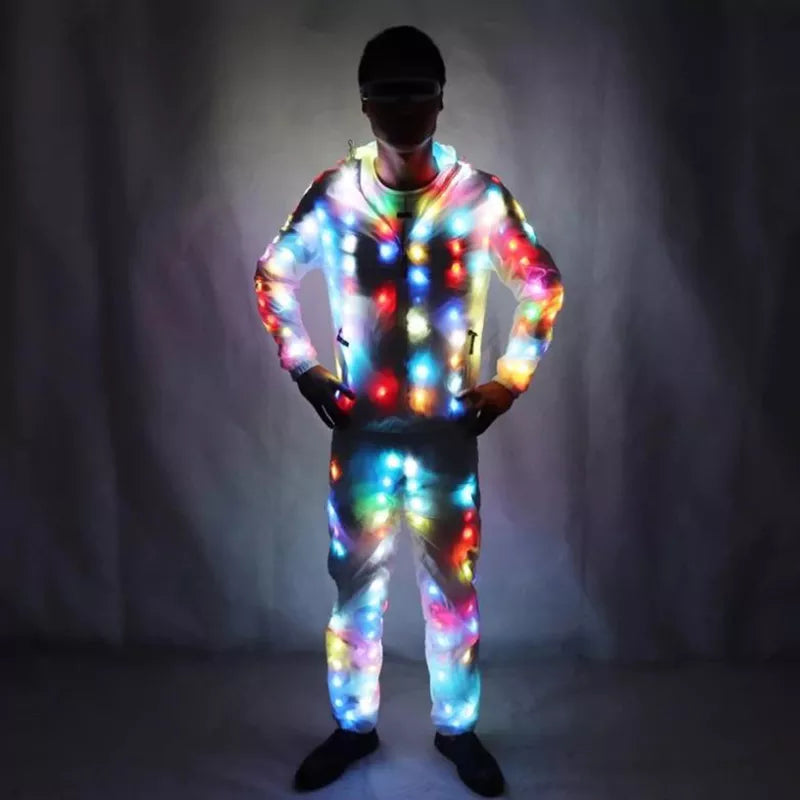 Creative Light Emitting Pants Waterproof Clothes Dancing Colorful Flash LED Lighs Pant Dance Party Clothes Luminous Costume