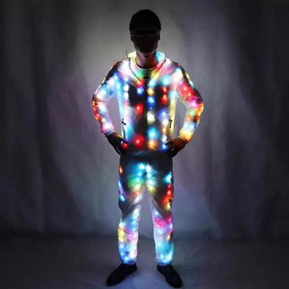 Creative Light Emitting Pants Waterproof Clothes Dancing Colorful Flash LED Lighs Pant Dance Party Clothes Luminous Costume