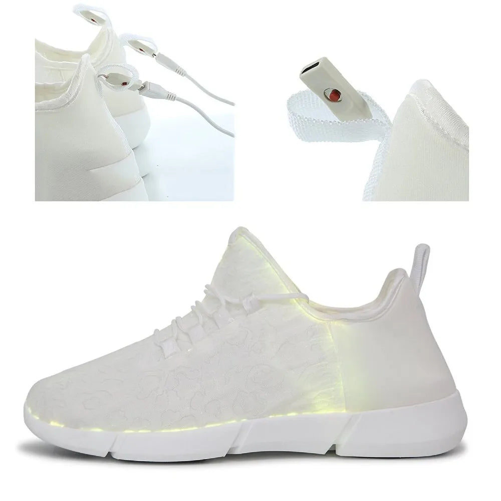 Luminous Glowing Sneakers Unisex LED Light Shoes - USB Rechargeable