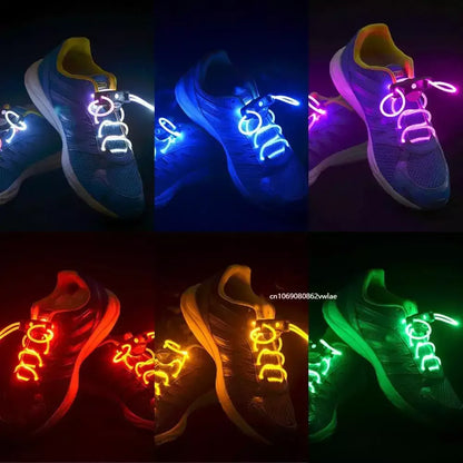 1Pair Neon LED Light Shoe Laces  Glow Stick Luminous Shoe Accessories Party and Rave Supplies Multi-Colors Available