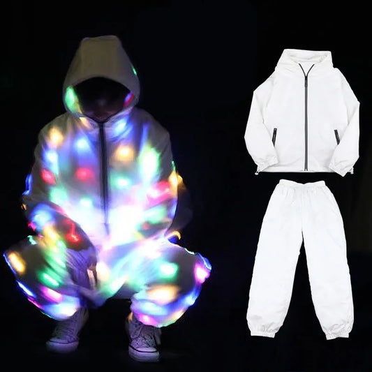 Creative Light Emitting Pants Waterproof Clothes Dancing Colorful Flash LED Lighs Pant Dance Party Clothes Luminous Costume