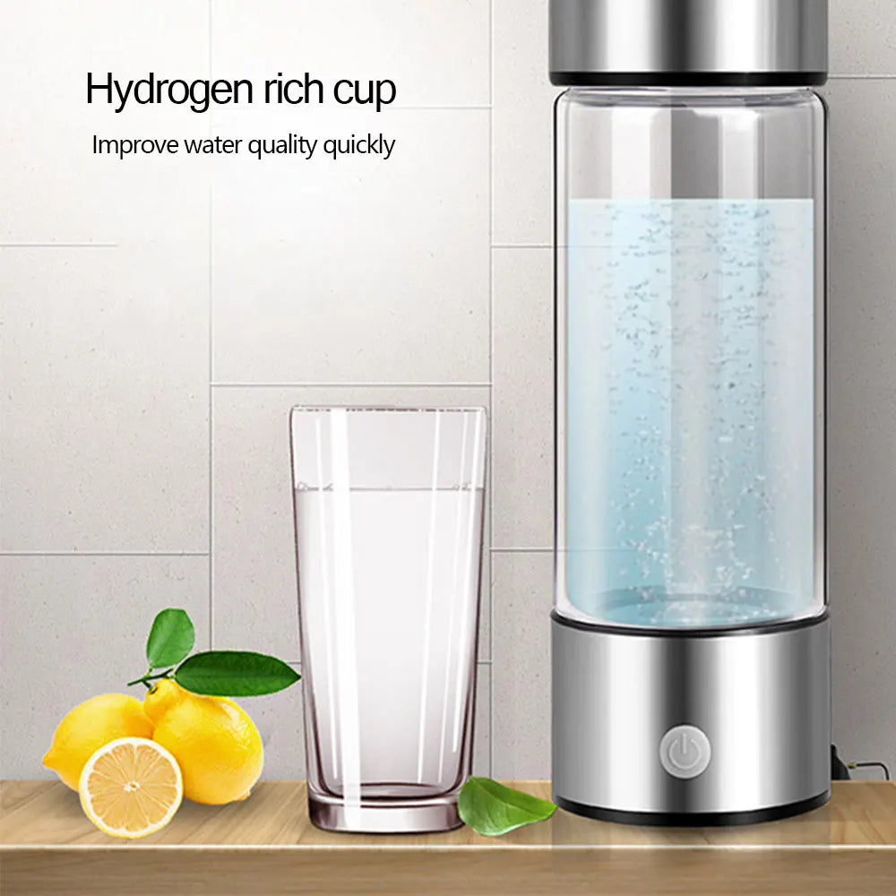 Hydrogen Generator Ionizer  Water Filter Maker 14 OZ - 420ML Hydrogen-Rich Portable Water Bottle