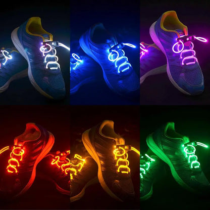 1Pair Neon LED Light Shoe Laces  Glow Stick Luminous Shoe Accessories Party and Rave Supplies Multi-Colors Available