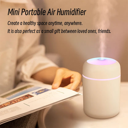 300ml H2O Air Humidifier Portable Mini USB Aroma Diffuser With Cool Mist For Bedroom Home Car Plants Air Purifier