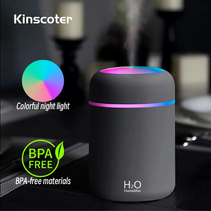 300ml H2O Air Humidifier Portable Mini USB Aroma Diffuser With Cool Mist For Bedroom Home Car Plants Air Purifier